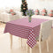 Cotton Gingham Check Red 6 Seater Table Cloths Pack Of 1