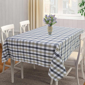 Cotton Lanfranki Grey Check 4 Seater Table Cloths Pack Of 1 freeshipping - Airwill