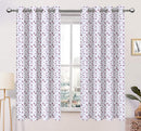 Cotton Ricco Star Long 9ft Door Curtains Pack Of 2