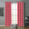 Cotton Xmas Check Long 9ft Door Curtains Pack Of 2
