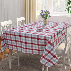 Cotton Lanfranki Red Check 4 Seater Table Cloths Pack Of 1 - Airwill
