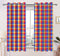 Cotton Adukalam Check 7ft Door Curtains Pack Of 2