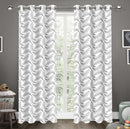 Cotton Wings Leaf 5ft Window Curtains Pack Of 2