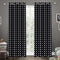 Cotton Black Heart 9ft Long Door Curtains Pack Of 2