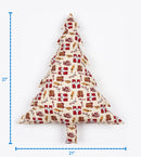 Cotton Christmas Small Gift Designed, Bell / Candy / Star / Tree Shaped Cushion with Recron Filled Pack Of 1 pc