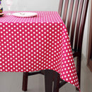 Cotton Pink Polka Dot Table Cloths Pack Of 1 - (2 to 8 Seaters)