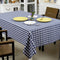 Cotton Gingham Check Blue 2 Seater Table Cloths Pack Of 1