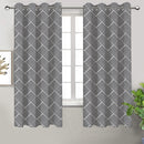 Cotton Diamond Check Long 9ft Door Curtains Pack Of 2