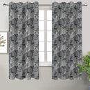 Cotton Palm Leaf 7ft Door Curtains Pack Of 2