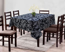 Cotton Black Flower 4 Seater Table Cloths Pack Of 1