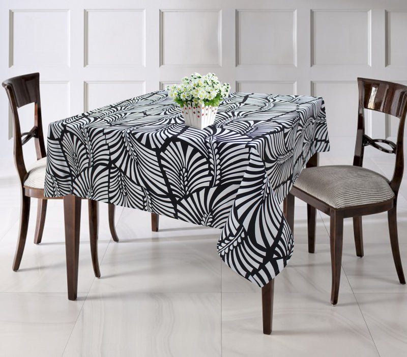 Cotton Black Zebra 4 Seater Table Cloths Pack Of 1
