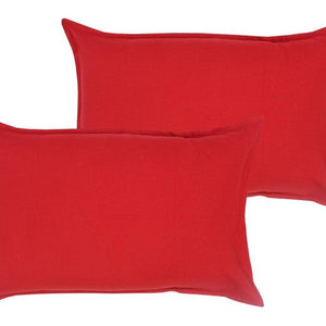 Cotton Solid Red Pillow Covers Pack Of 2 freeshipping - Airwill