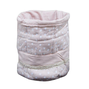 Cotton Light Pink Polka Dot Fruit Basket Pack Of 1 freeshipping - Airwill