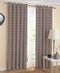 Cotton Gingham Check Brown 7ft Door Curtains Pack Of 2