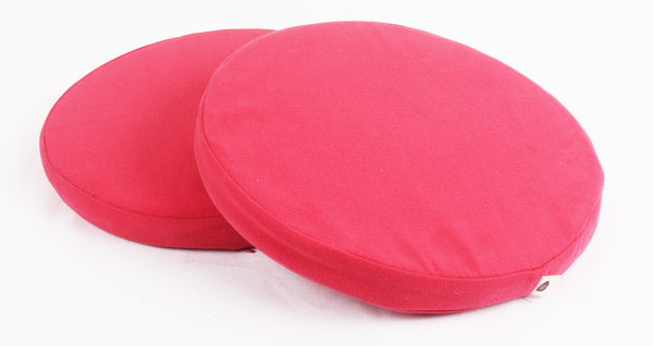 Cotton Round Shaped Chair Cushions / Chair Pad / Seat Cushions  - Pack Of 2