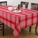 Cotton Track Dobby Red 8 Seater Table Cloths Pack Of 1
