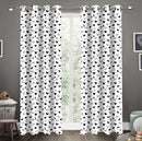 Cotton White Heart 5ft Window Curtains Pack Of 2