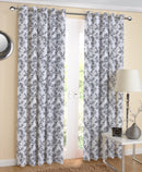 Cotton Pencil Flower 5ft Window Curtains Pack Of 2