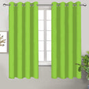 Cotton Solid Apple Green 7ft Door Curtains Pack Of 2