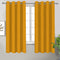 Cotton Solid Yellow 9ft Long Door Curtains Pack Of 2