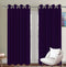 Cotton Solid Violet Long 9ft Door Curtains Pack Of 2