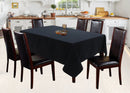 Cotton Solid Black 4 Seater Table Cloths Pack Of 1