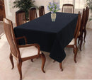 Cotton Solid Black 4 Seater Table Cloths Pack Of 1