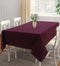 Cotton Solid Maroon 2 Seater Table Cloths Pack Of 1