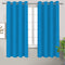 Cotton Solid Turquoise Blue 7ft Door Curtains Pack Of 2