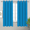 Cotton Solid Turquoise Blue 9ft Long Door Curtains Pack Of 2