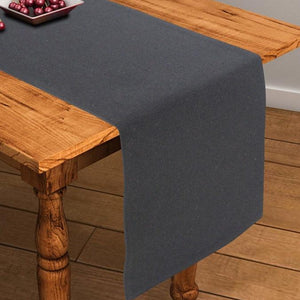 Cotton Solid Steel Grey 152cm Length Table Runner Pack Of 1 freeshipping - Airwill