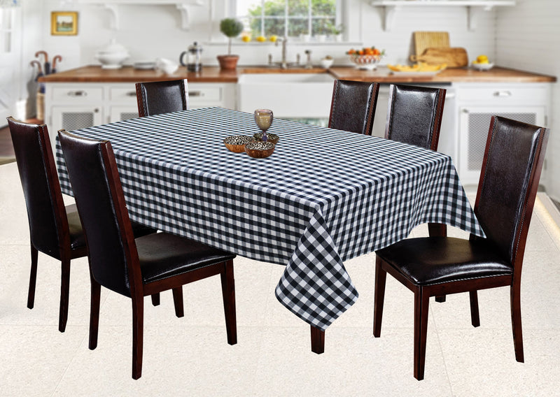 Cotton Gingham Check Black 2 Seater Table Cloths Pack Of 1