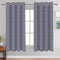 Cotton Gingham Check Black 9ft Long Door Curtains Pack Of 2