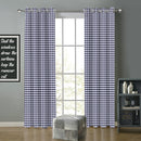 Cotton Gingham Check Black 5ft Window Curtains Pack Of 2
