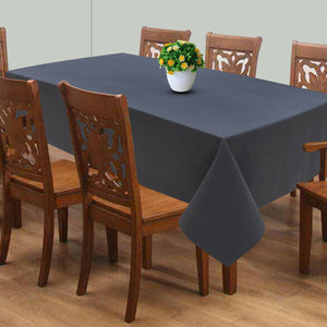 Cotton Solid Steel Grey 8 Seater Table Cloths Pack Of 1 freeshipping - Airwill