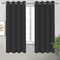 Cotton Solid Grey Long 9ft Door Curtains Pack Of 2