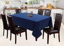 Cotton Solid Blue 8 Seater Table Cloths Pack Of 1