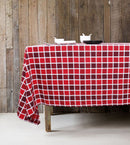 Cotton Xmas Check 6 Seater Table Cloths Pack Of 1