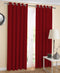 Cotton Solid Cherry Red 7ft Door Curtains Pack Of 2