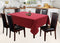 Cotton Solid Cherry Red 4 Seater Table Cloths Pack Of 1