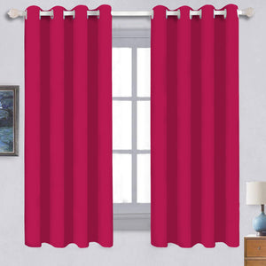 Cotton Solid Rose 5ft Window Curtains Pack Of 2 freeshipping - Airwill