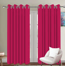 Cotton Solid Rose 9ft Long Door Curtains Pack Of 2