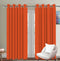 Cotton Solid Orange 5ft Window Curtains Pack Of 2