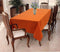 Cotton Solid Orange 4 Seater Table Cloths Pack Of 1