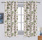 Cotton Olive Leaf Long 9ft Door Curtains Pack Of 2