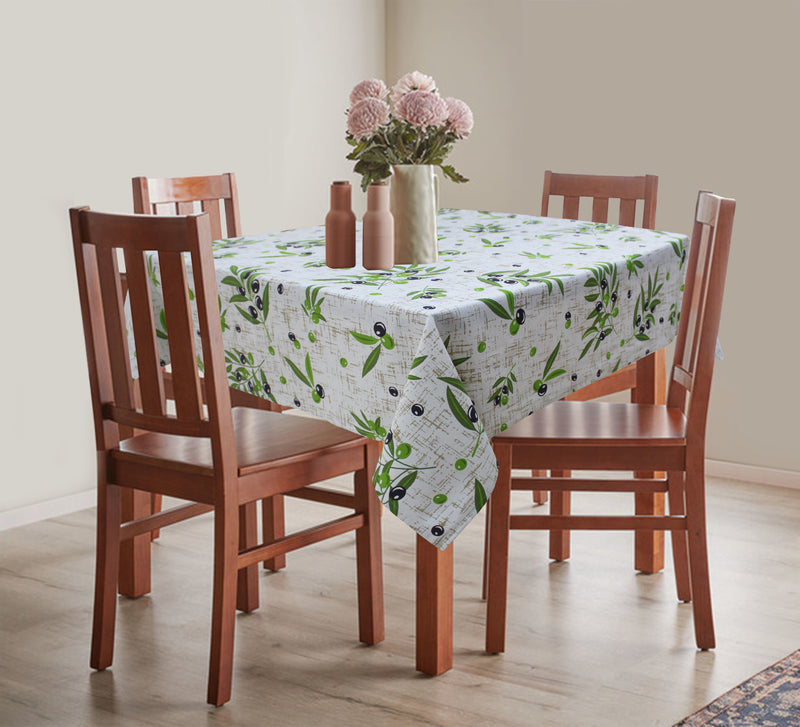 Cotton Olive Leaf 8 Seater Table Cloths Pack Of 1