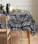 Cotton Black Zebra 6 Seater Table Cloths Pack Of 1