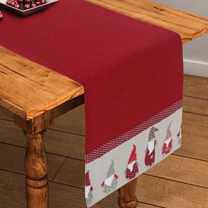 Cotton Gnomo Border 152cm Length Table Runner Pack Of 1 freeshipping - Airwill