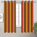 Cotton Dobby Stripe Long 9ft Door Curtains Pack Of 2