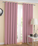 Cotton Candy Stripe 7ft Door Curtains Pack Of 2